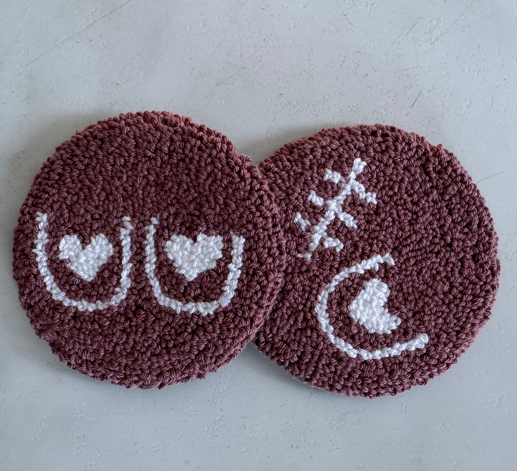 Boobies + BRCA Awareness Mug Rug set