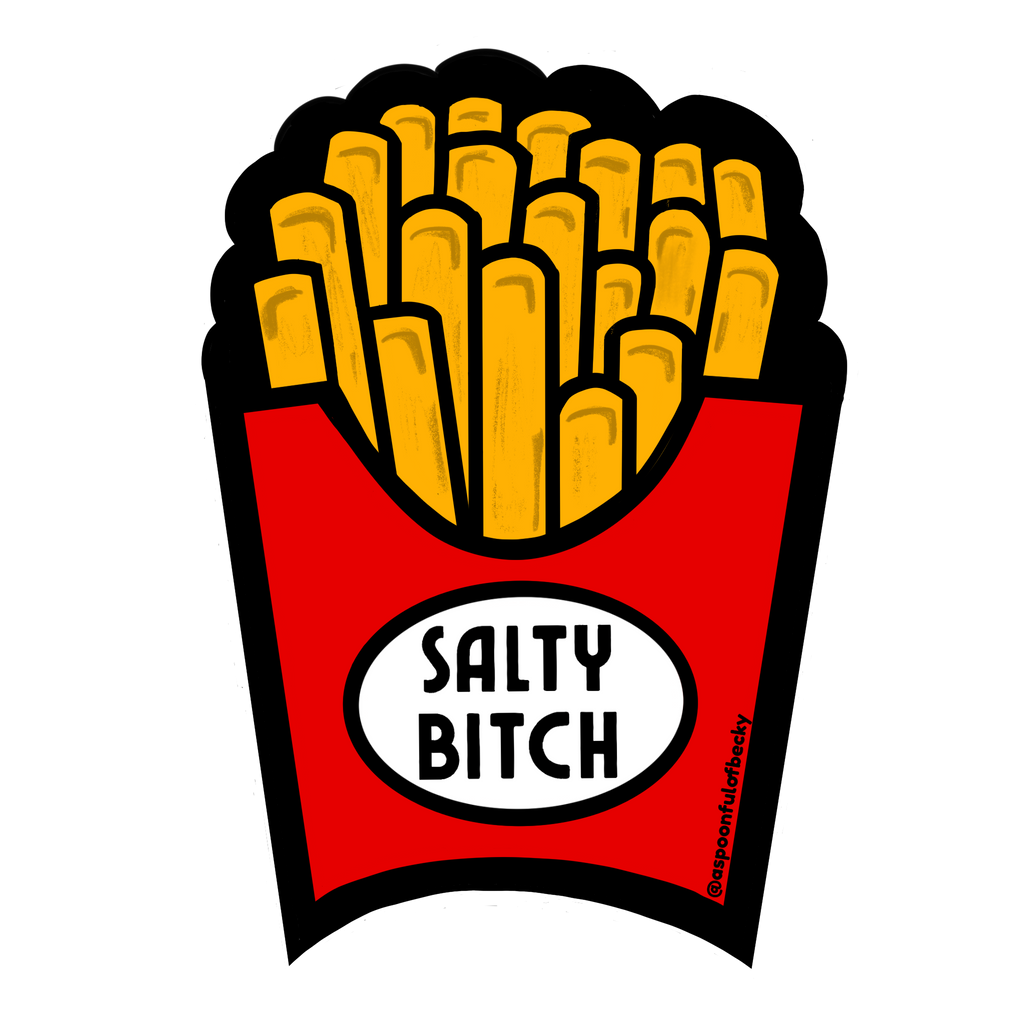 Salty B*tch French Fries Sticker