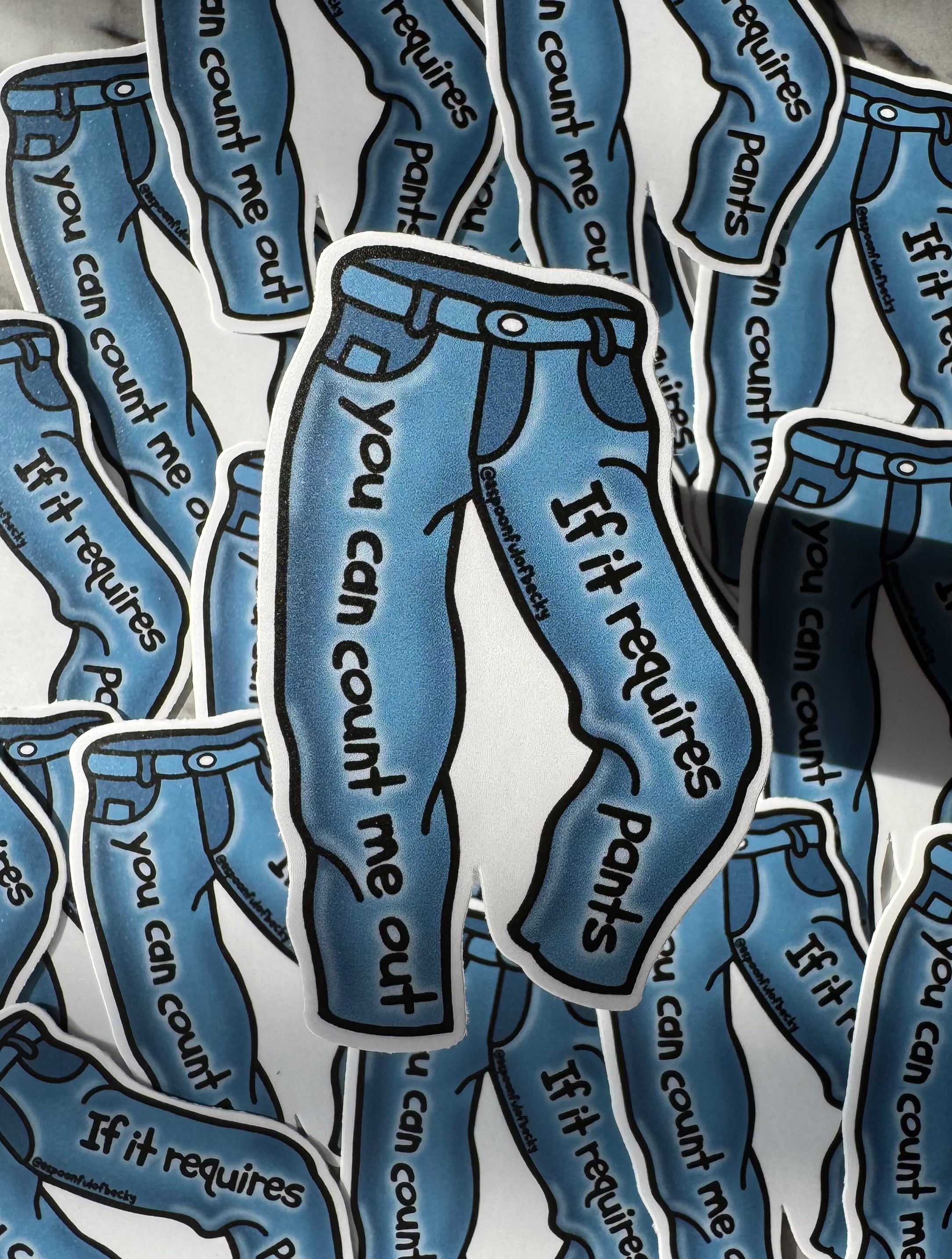 Hate Wearing Pants Sticker