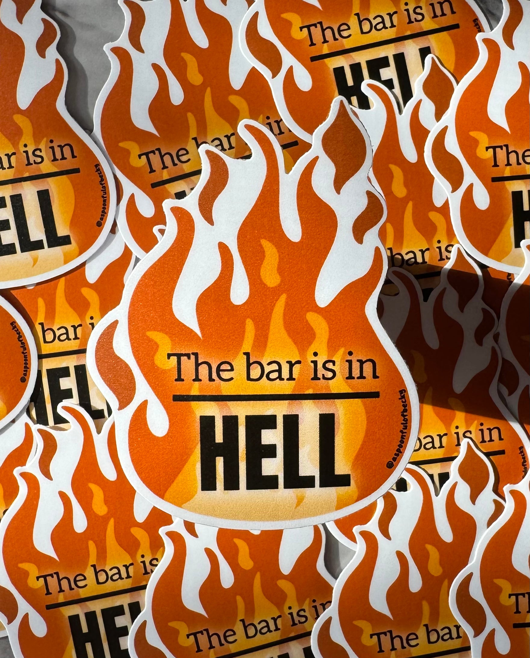 The Bar is in Hell Sticker