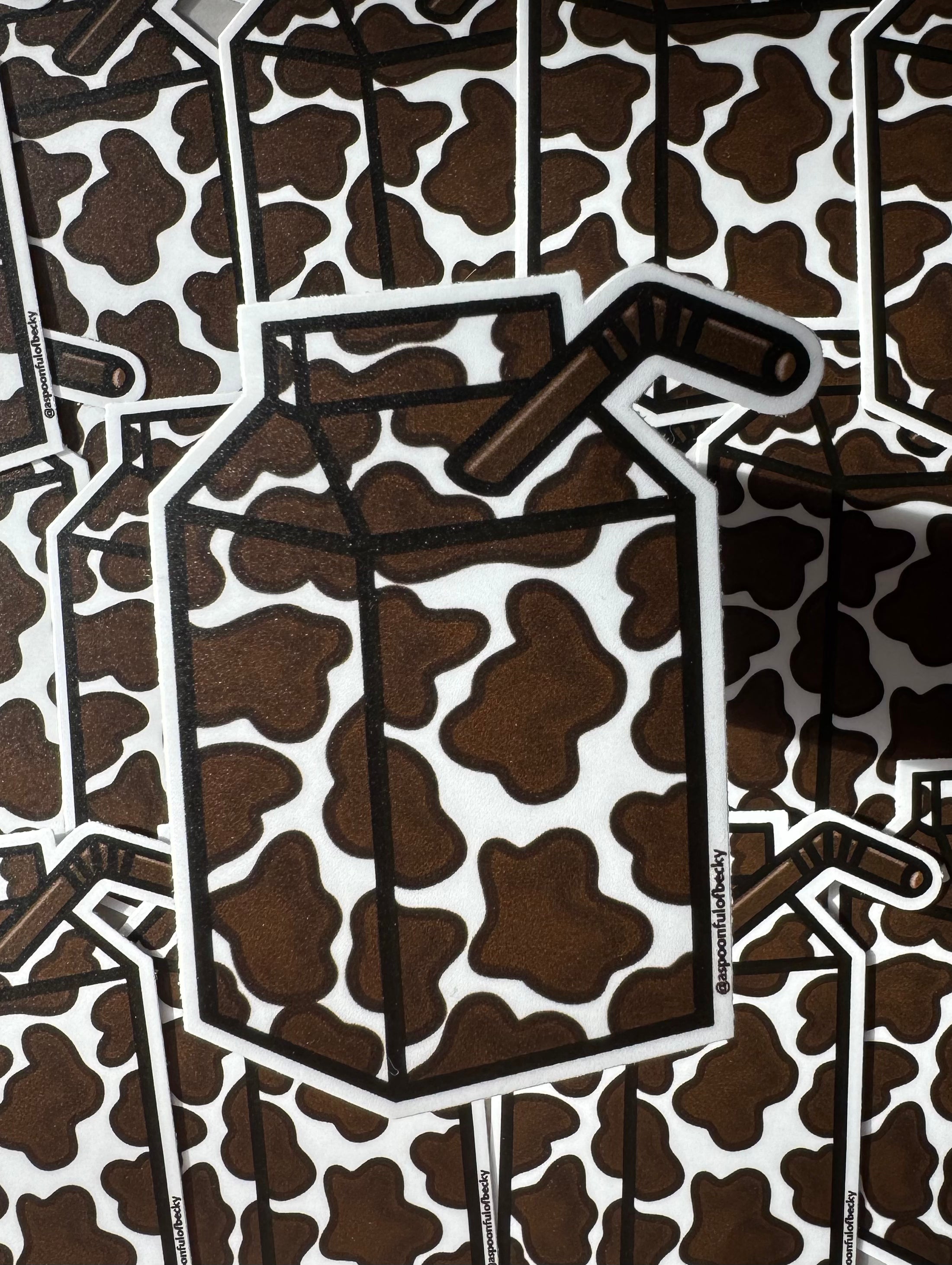 Dark Brown Chocolate Milk Sticker
