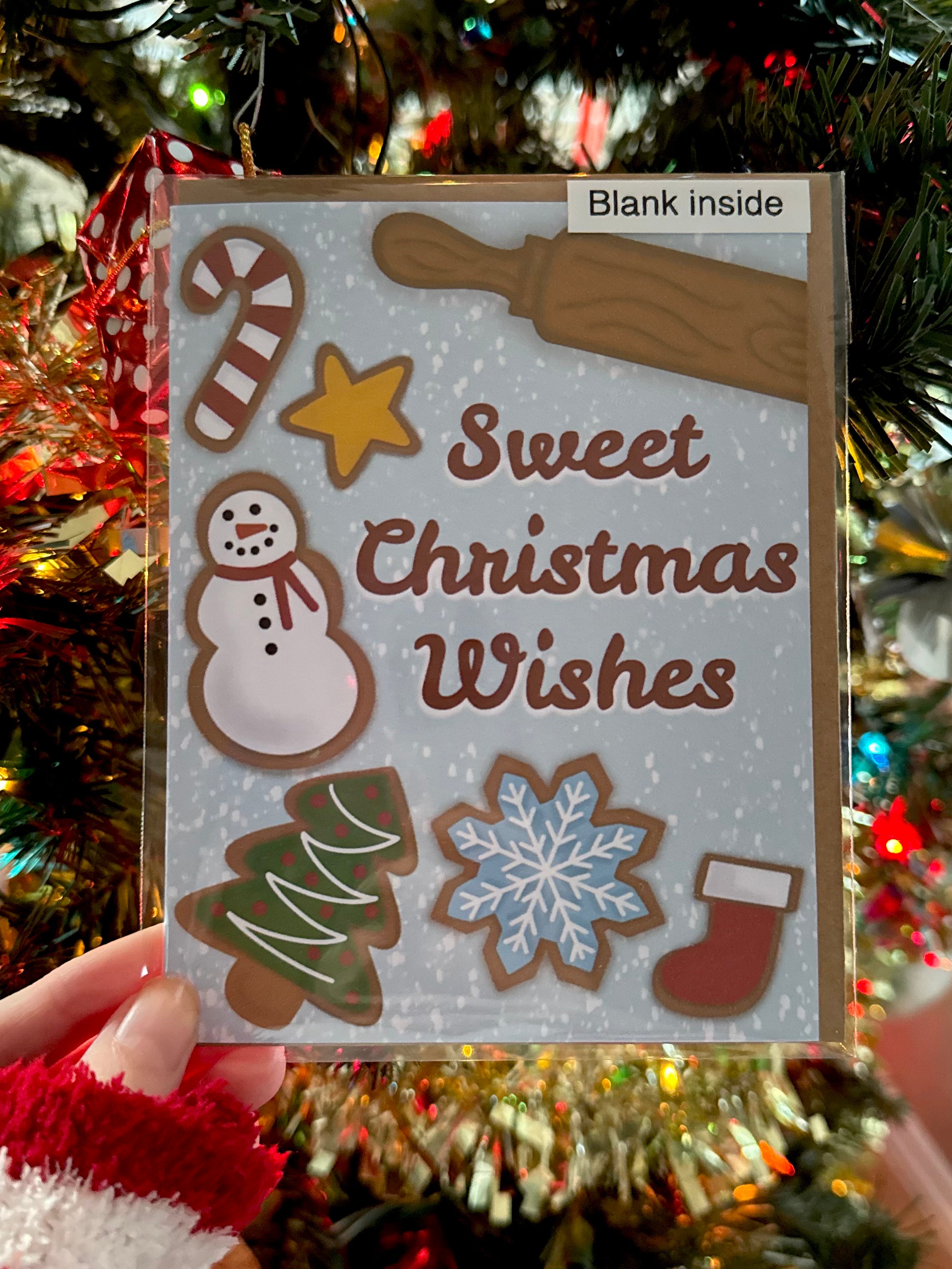 Sweet Christmas Cookie Wishes Greeting Card