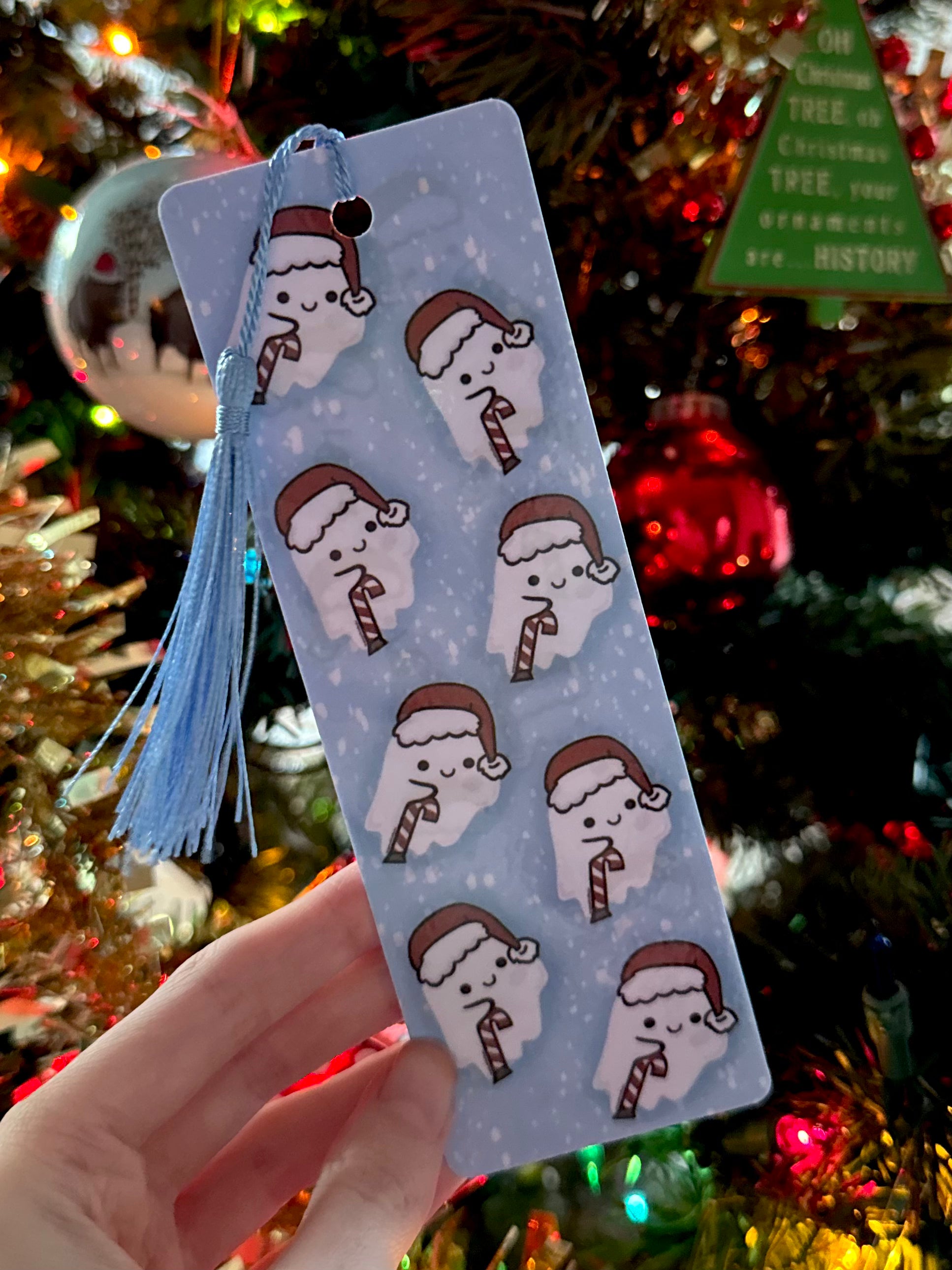 Disabled Santa Ghost Tassel Bookmark