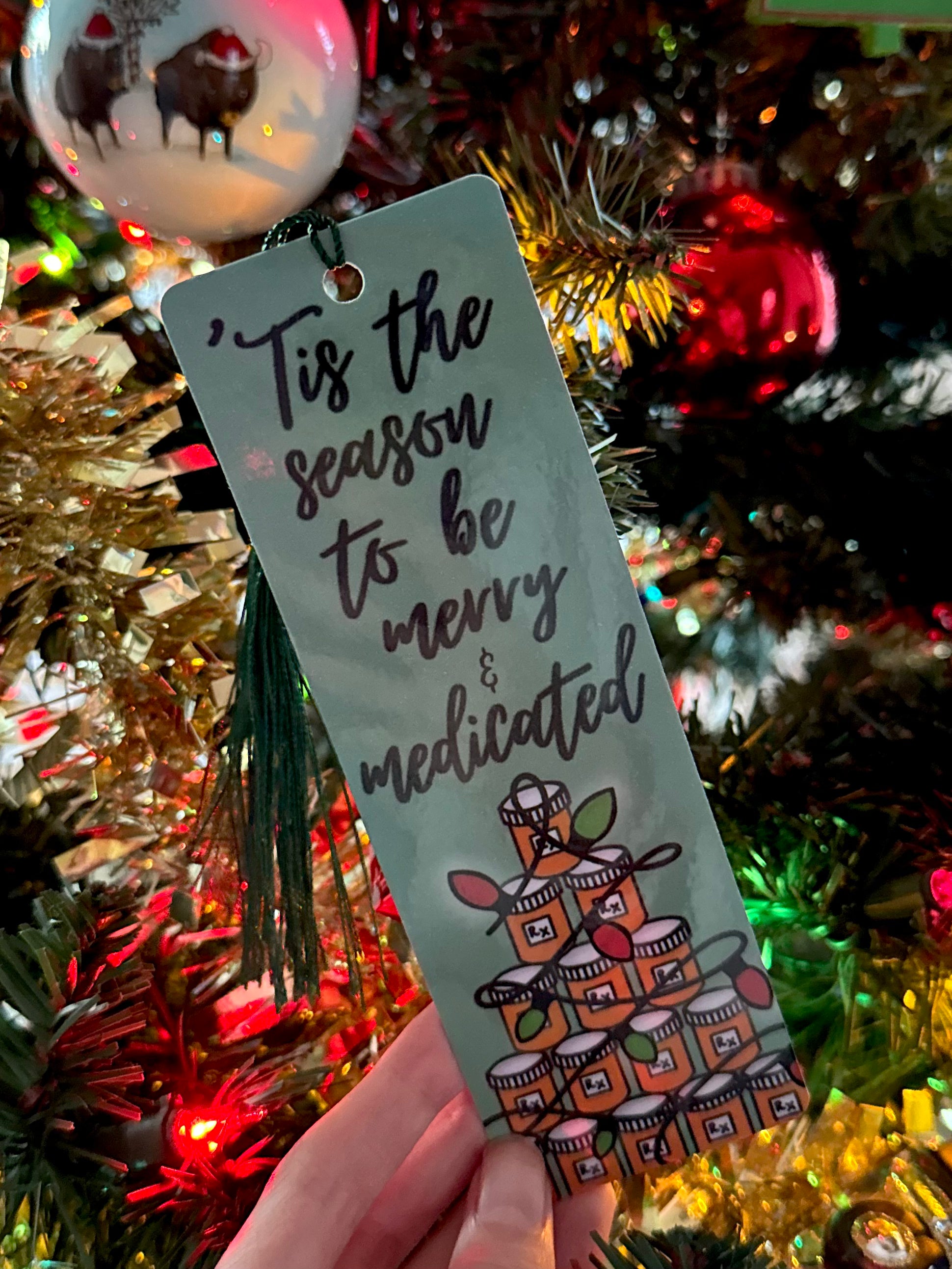 Merry & Medicated Tassel Bookmark