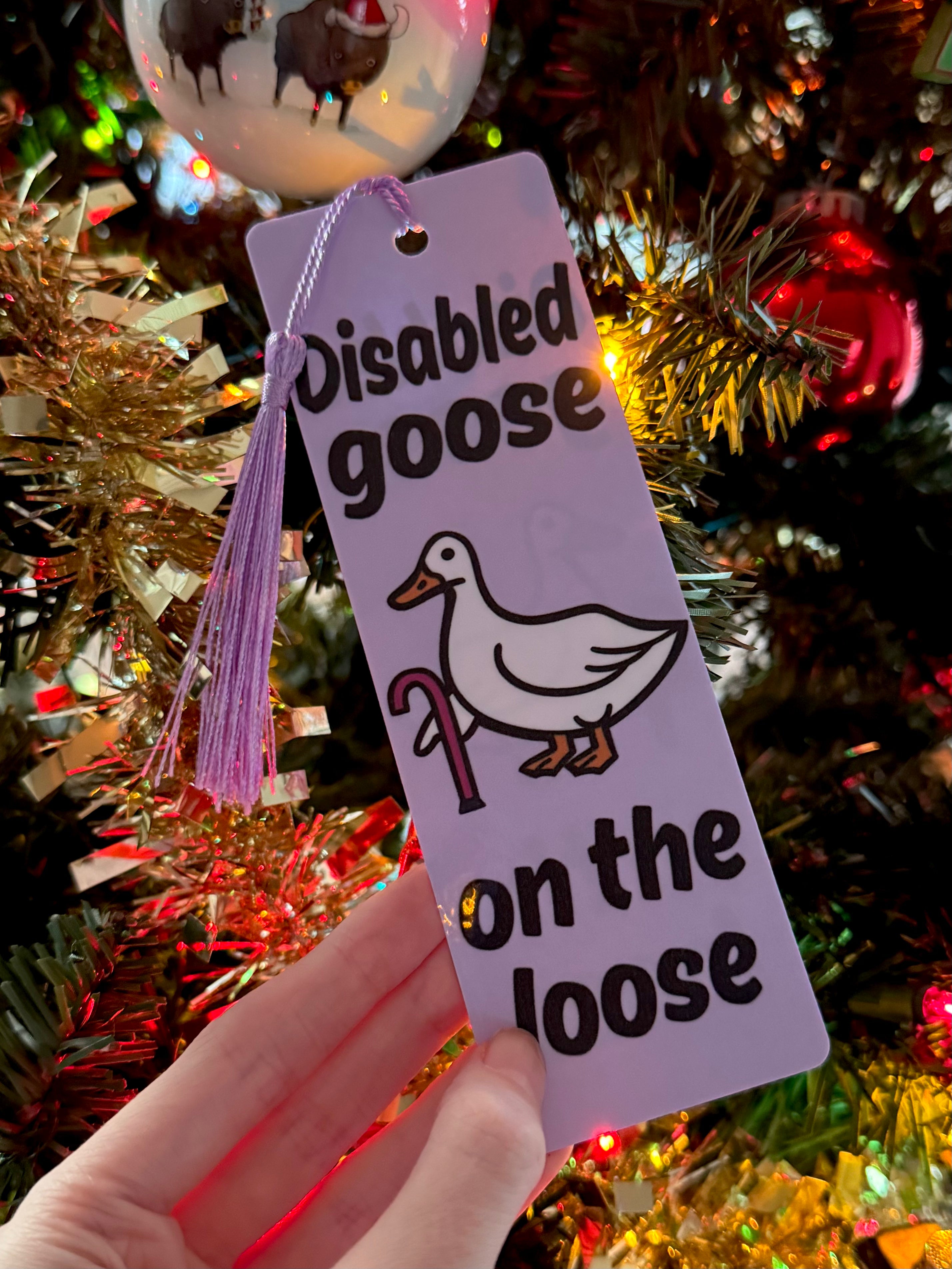 Disabled Goose Tassel Bookmark