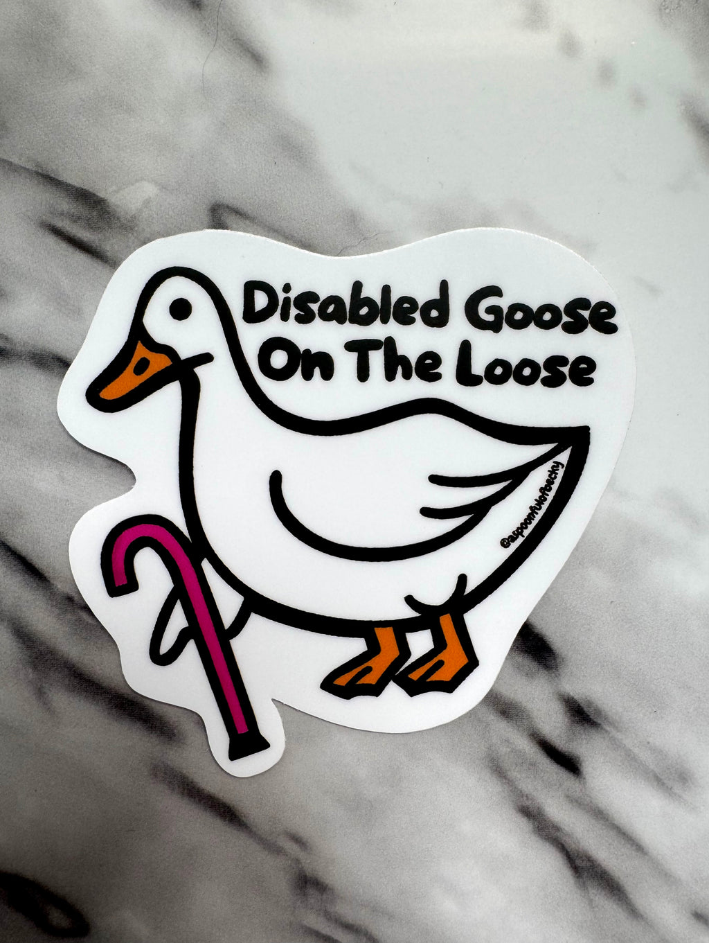 Disabled Silly Goose Sticker