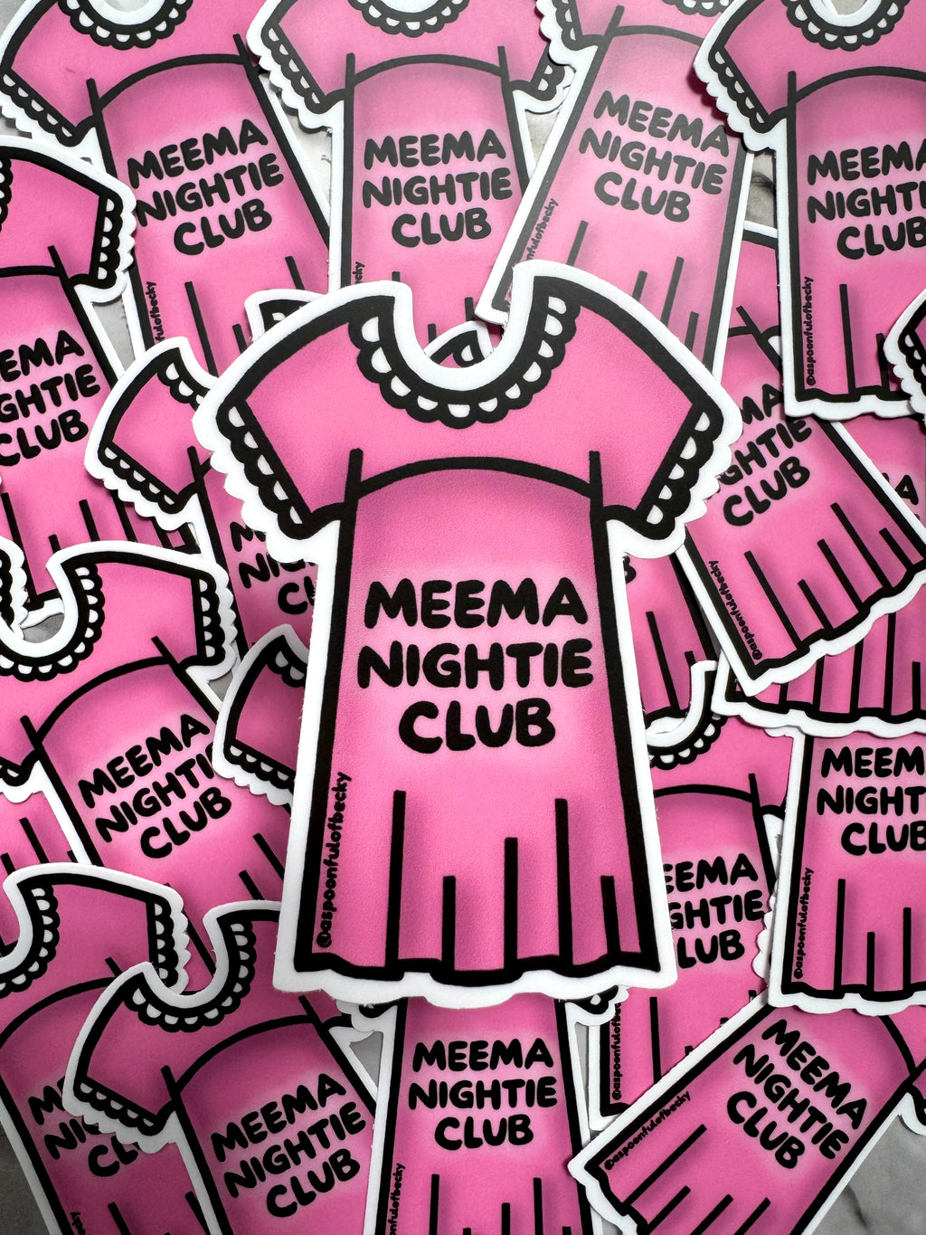 Meema Nightie Granny Nightgown Sticker