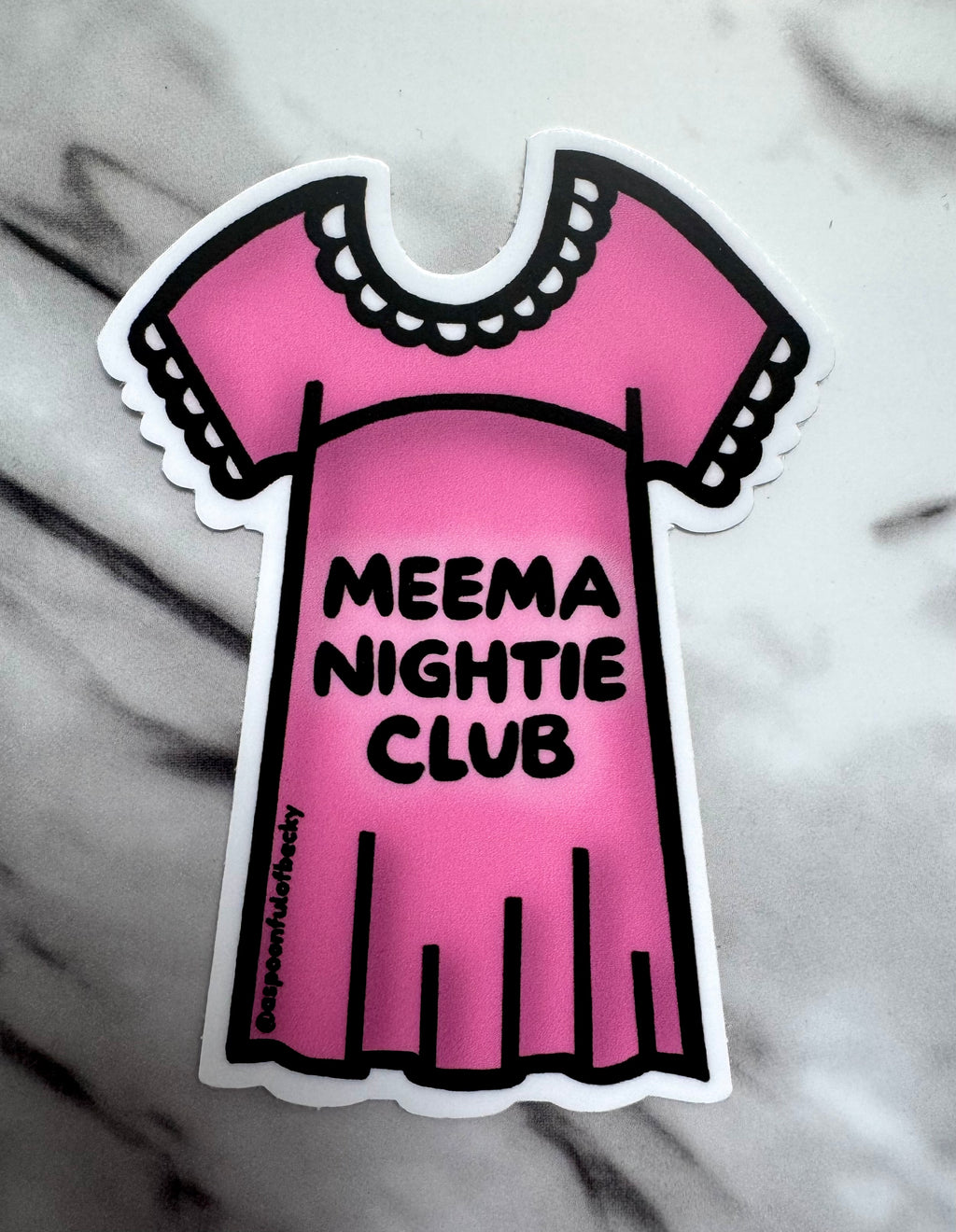 Meema Nightie Granny Nightgown Sticker