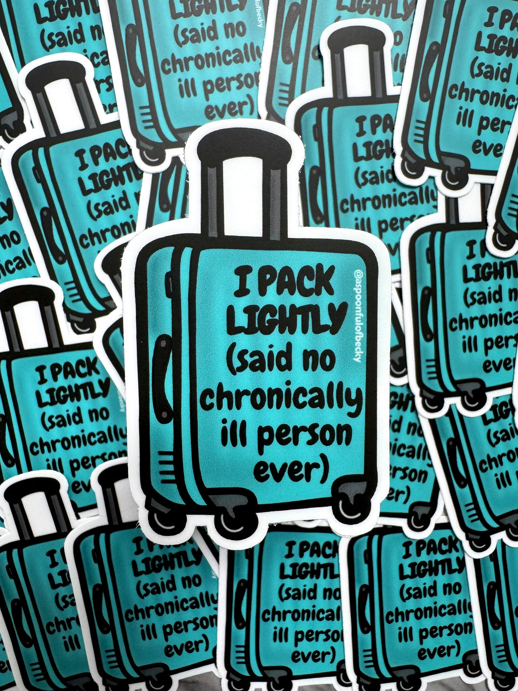 Chronic Illness Suitcase Sticker