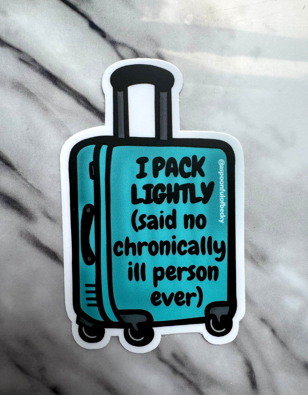 Chronic Illness Suitcase Sticker