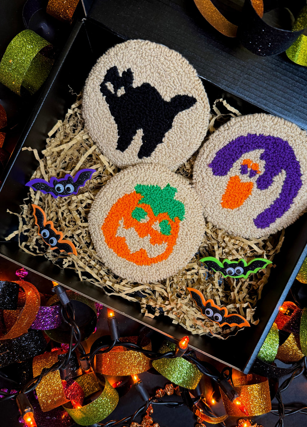 Halloween Cookie Mug Rug Coaster Gift Set