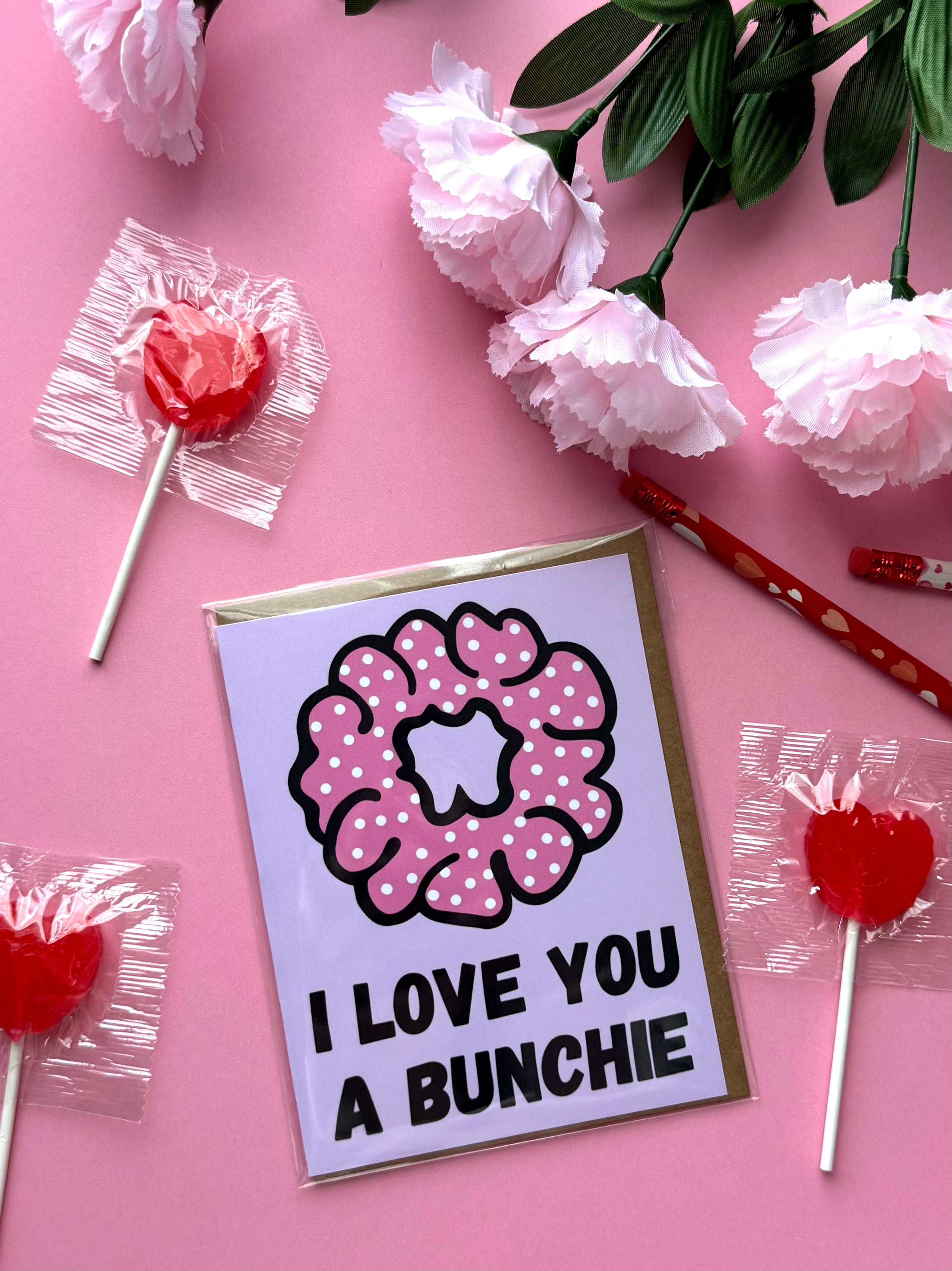 Scrunchie Love Valentines Day Card