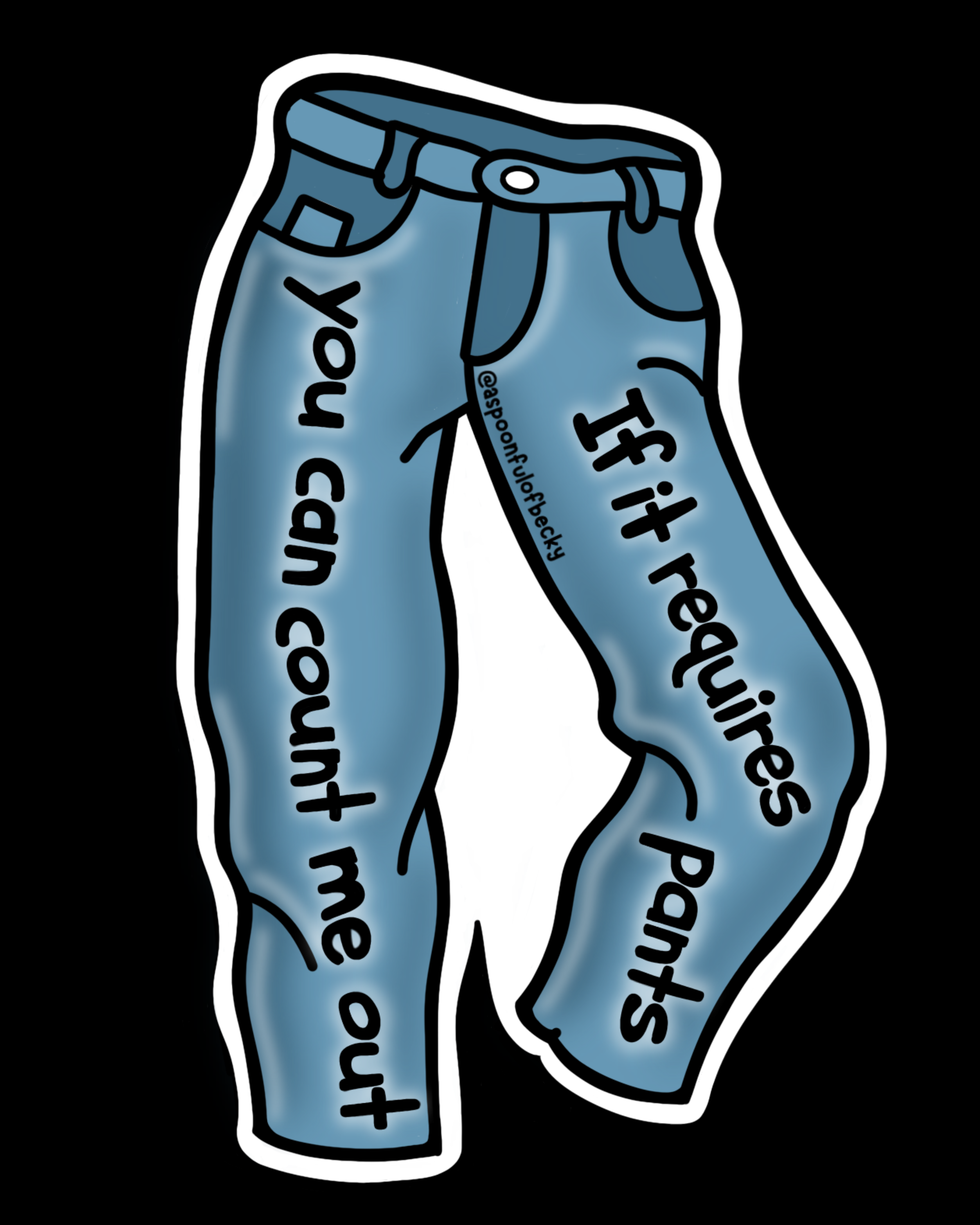 Hate Wearing Pants Sticker