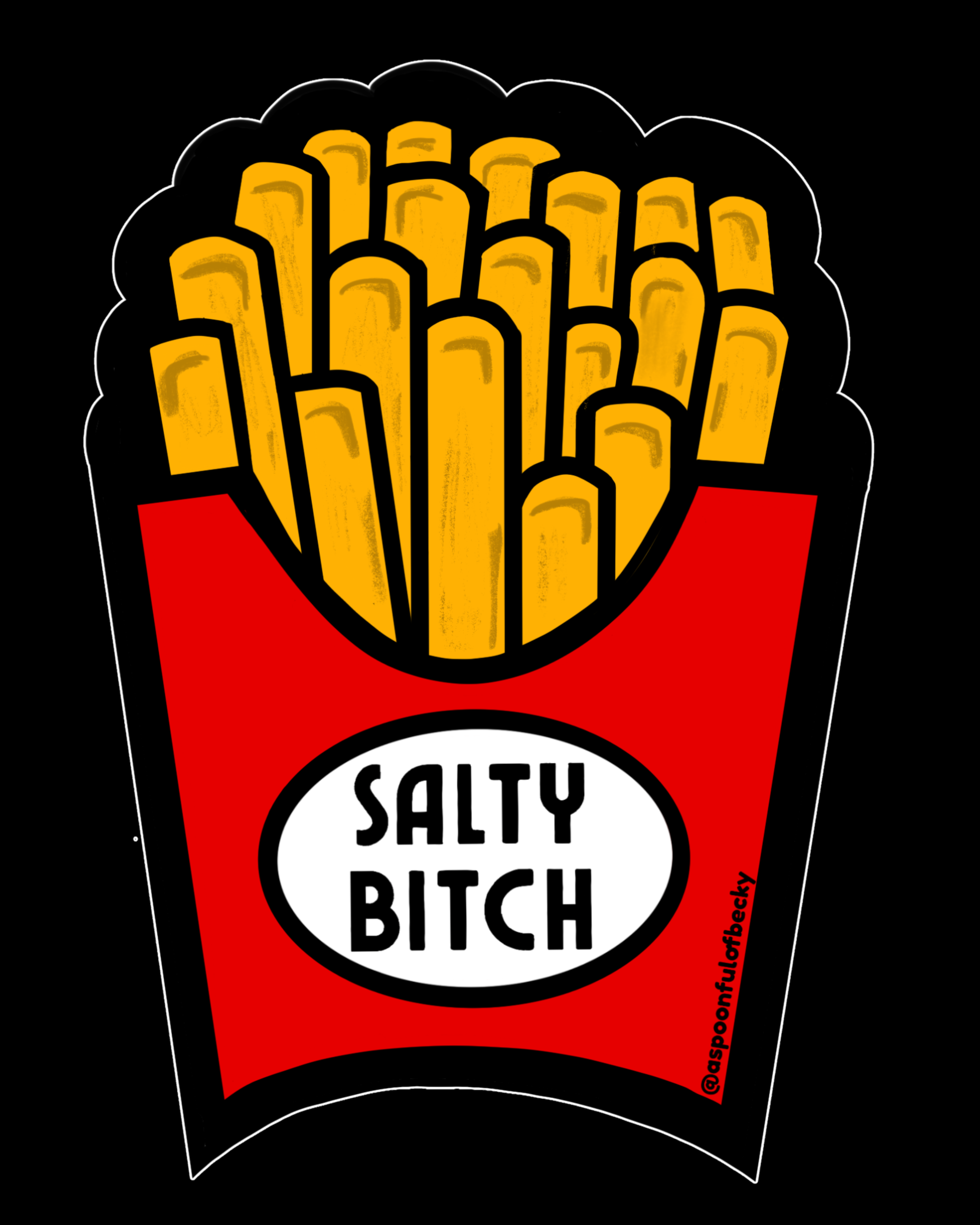 Salty B*tch French Fries Sticker