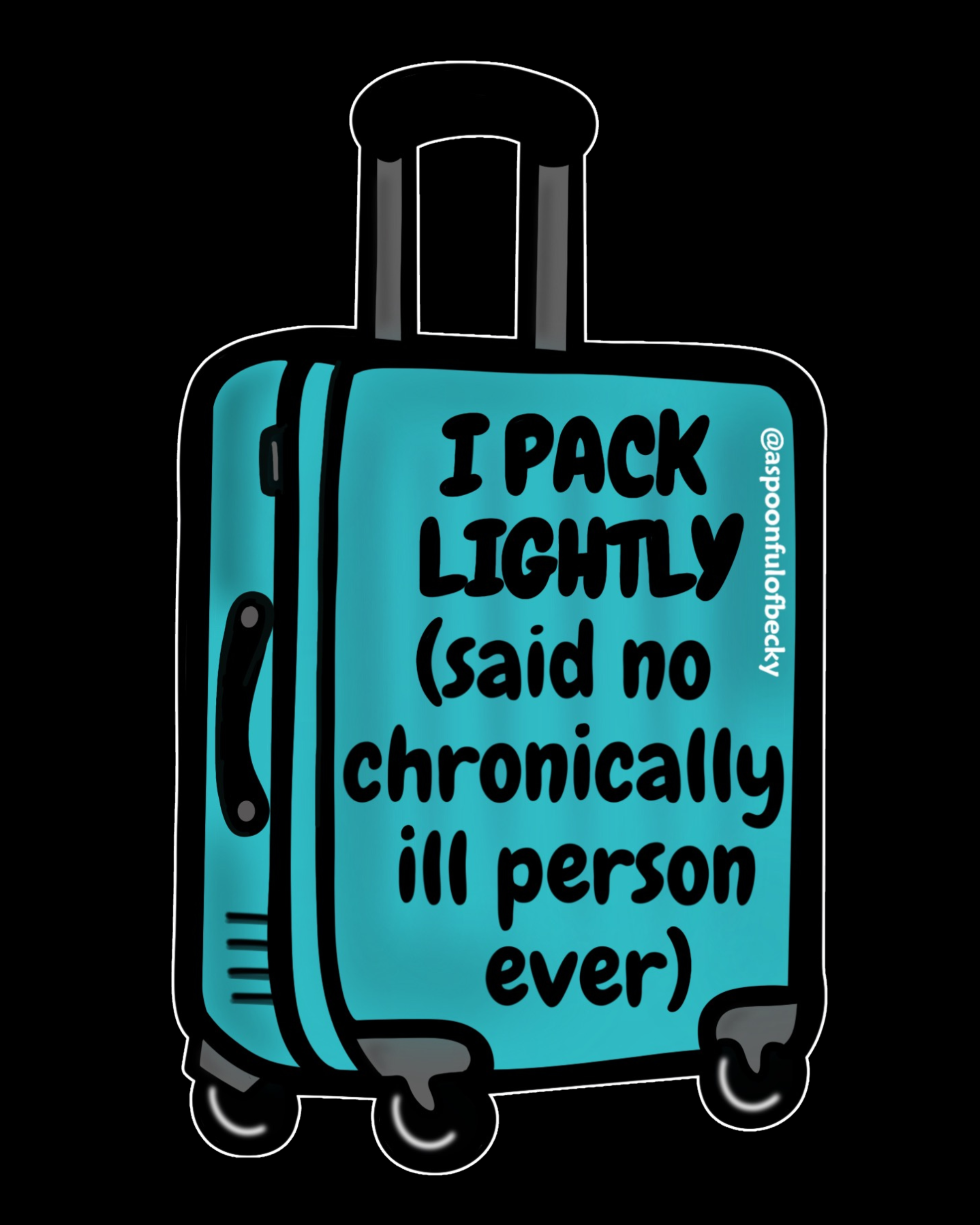Chronic Illness Suitcase Sticker