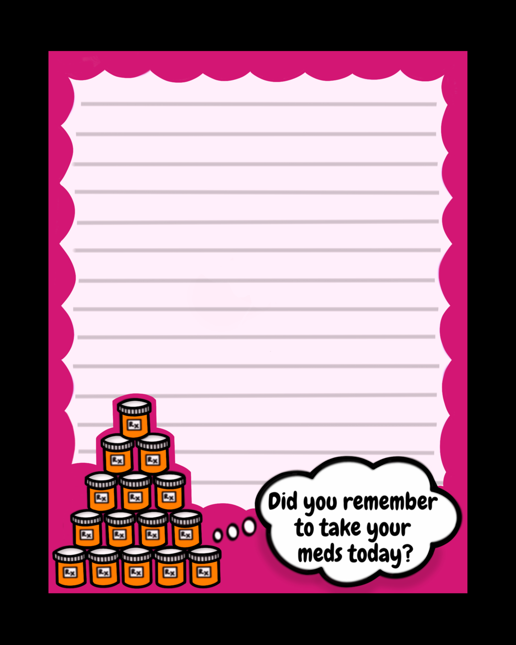 Meds Reminder Notepad