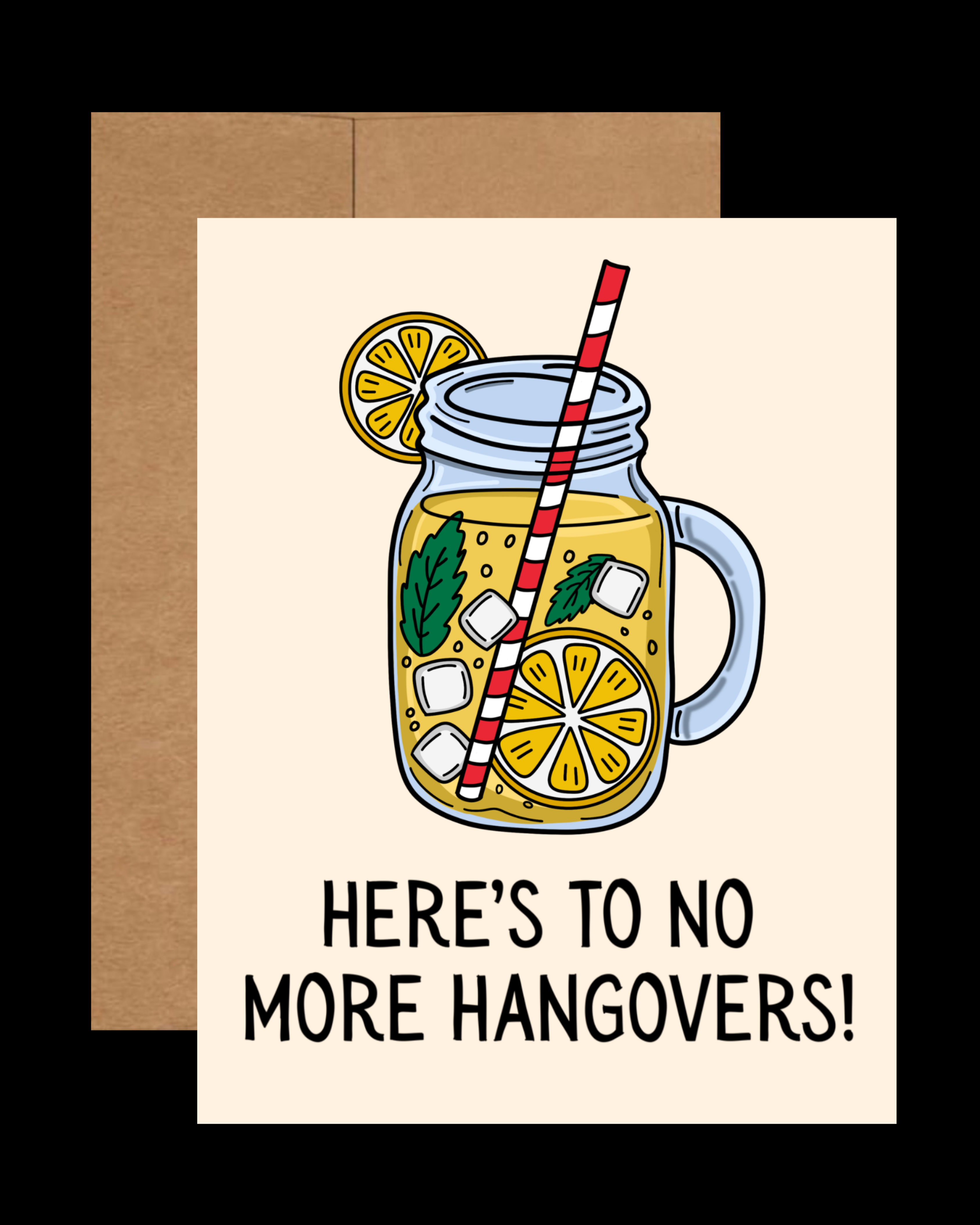 No More Hangovers Sobriety Card