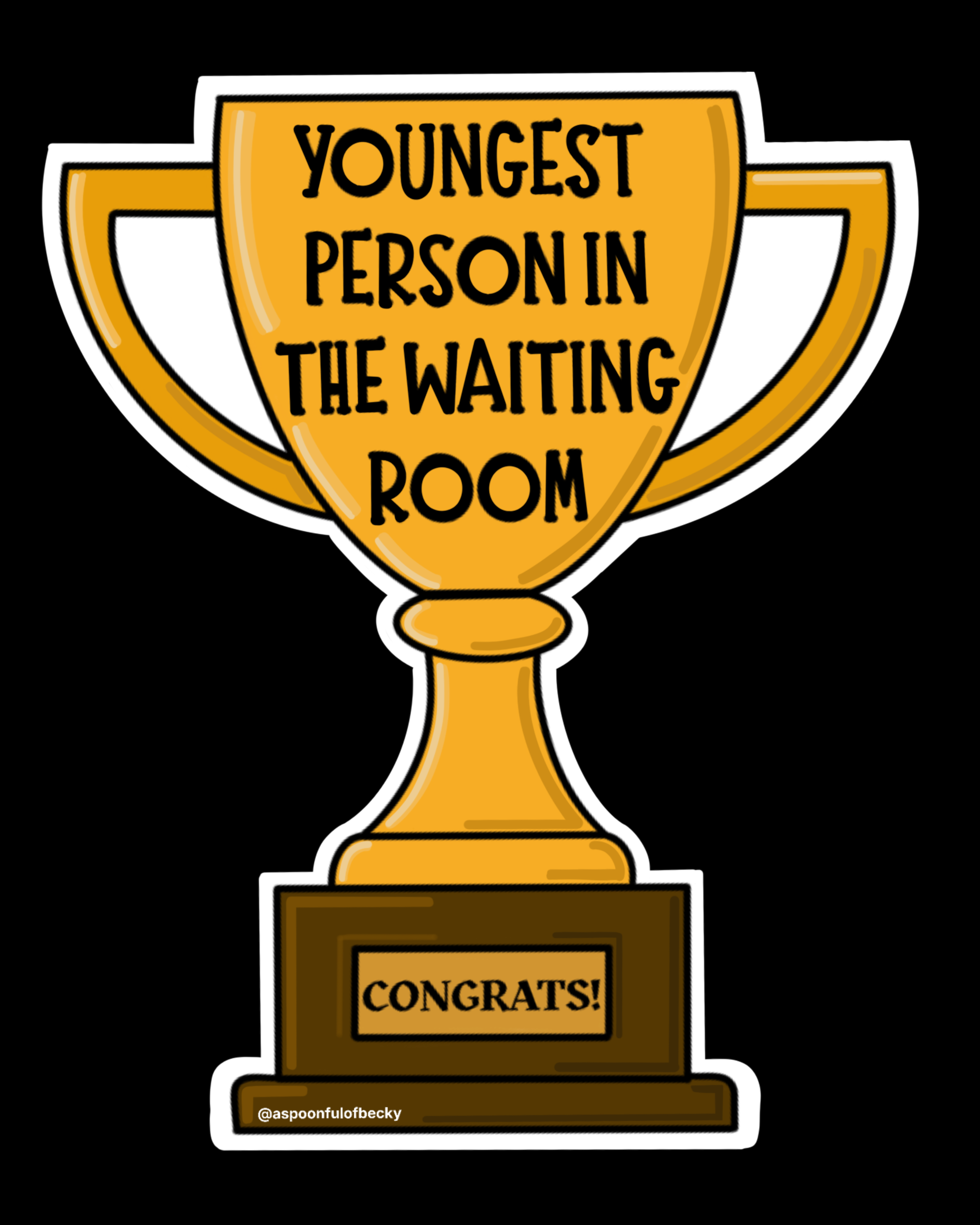 Waiting Room Trophy Sticker