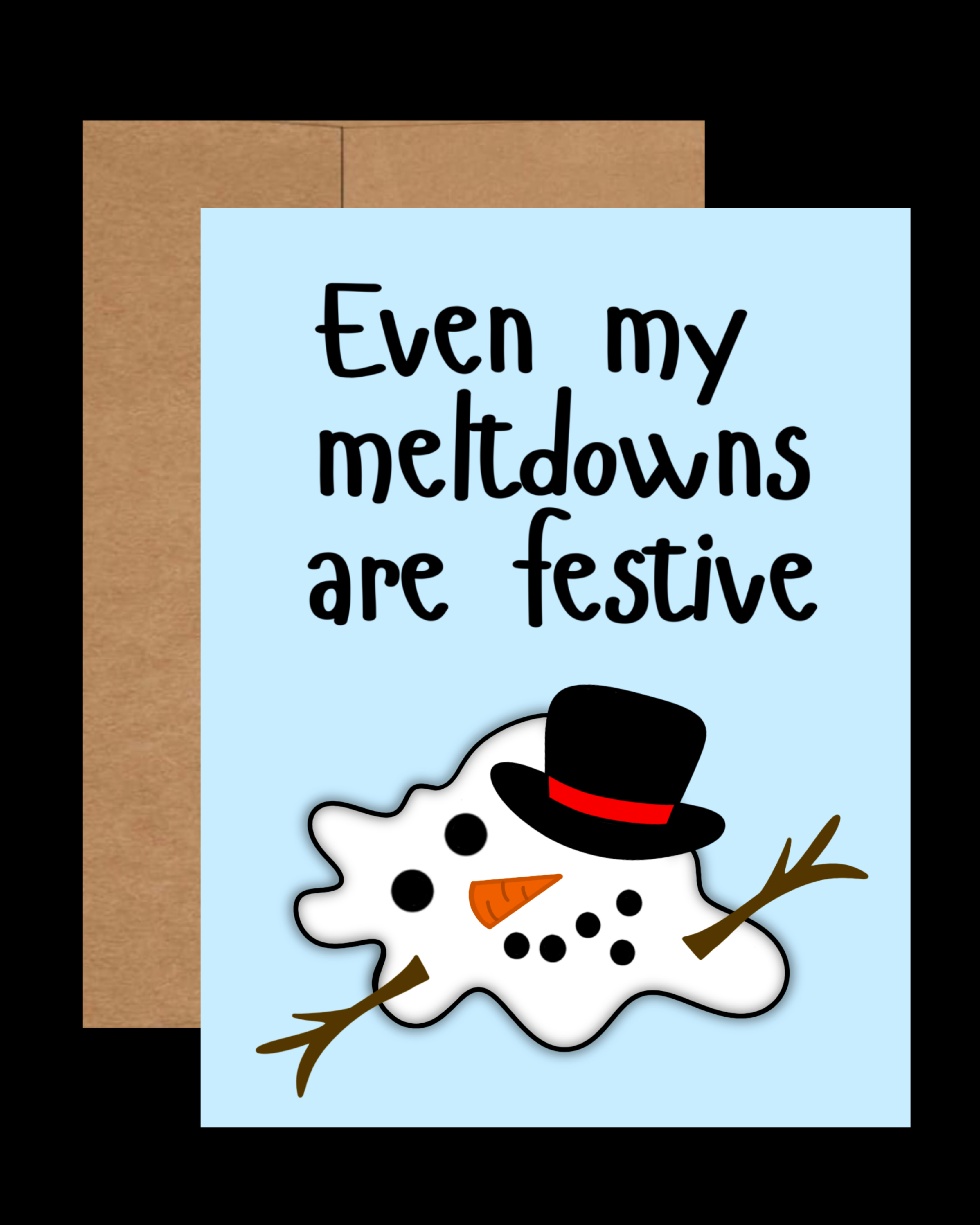 Snowman Meltdown Mental Health Card