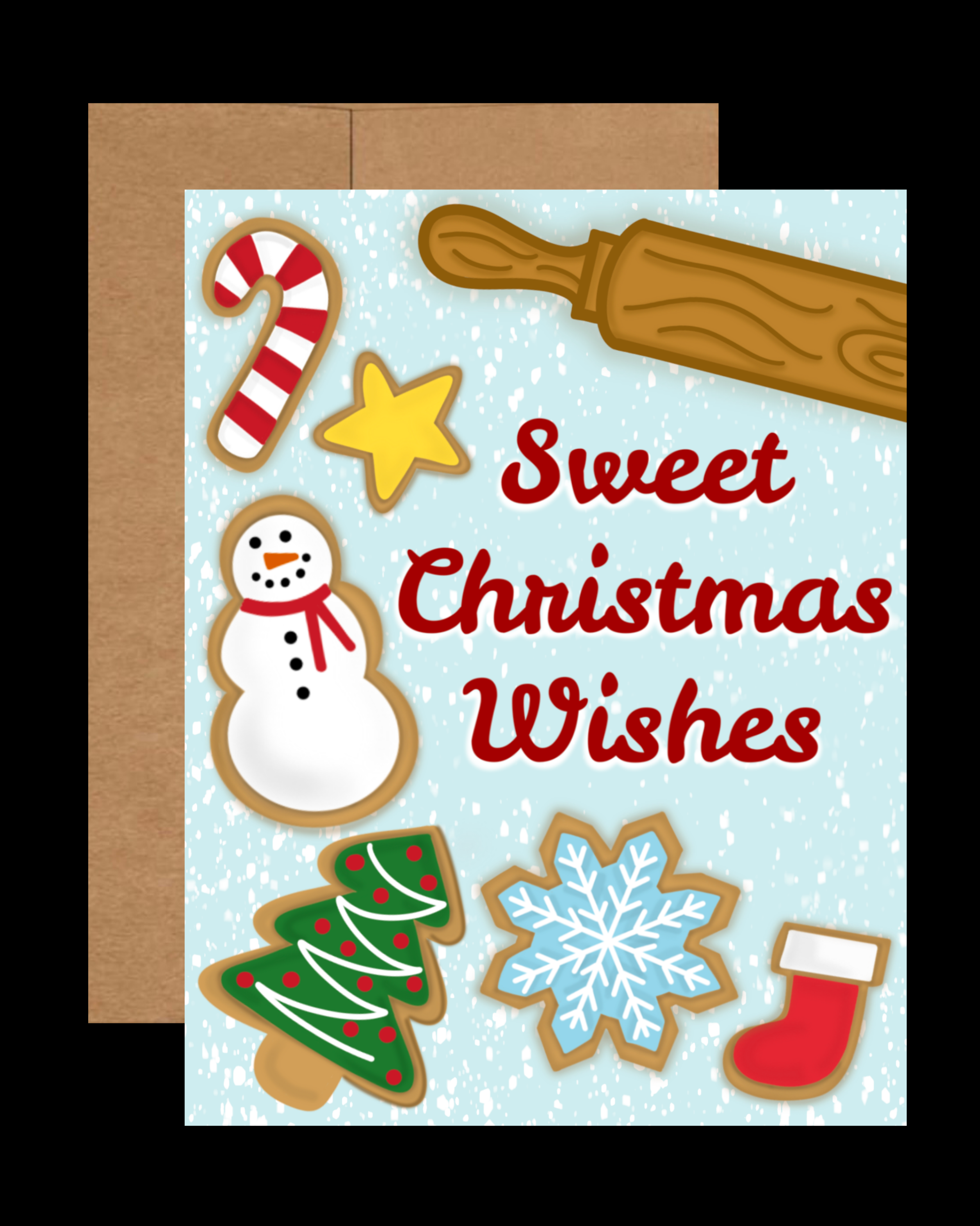 Sweet Christmas Cookie Wishes Greeting Card