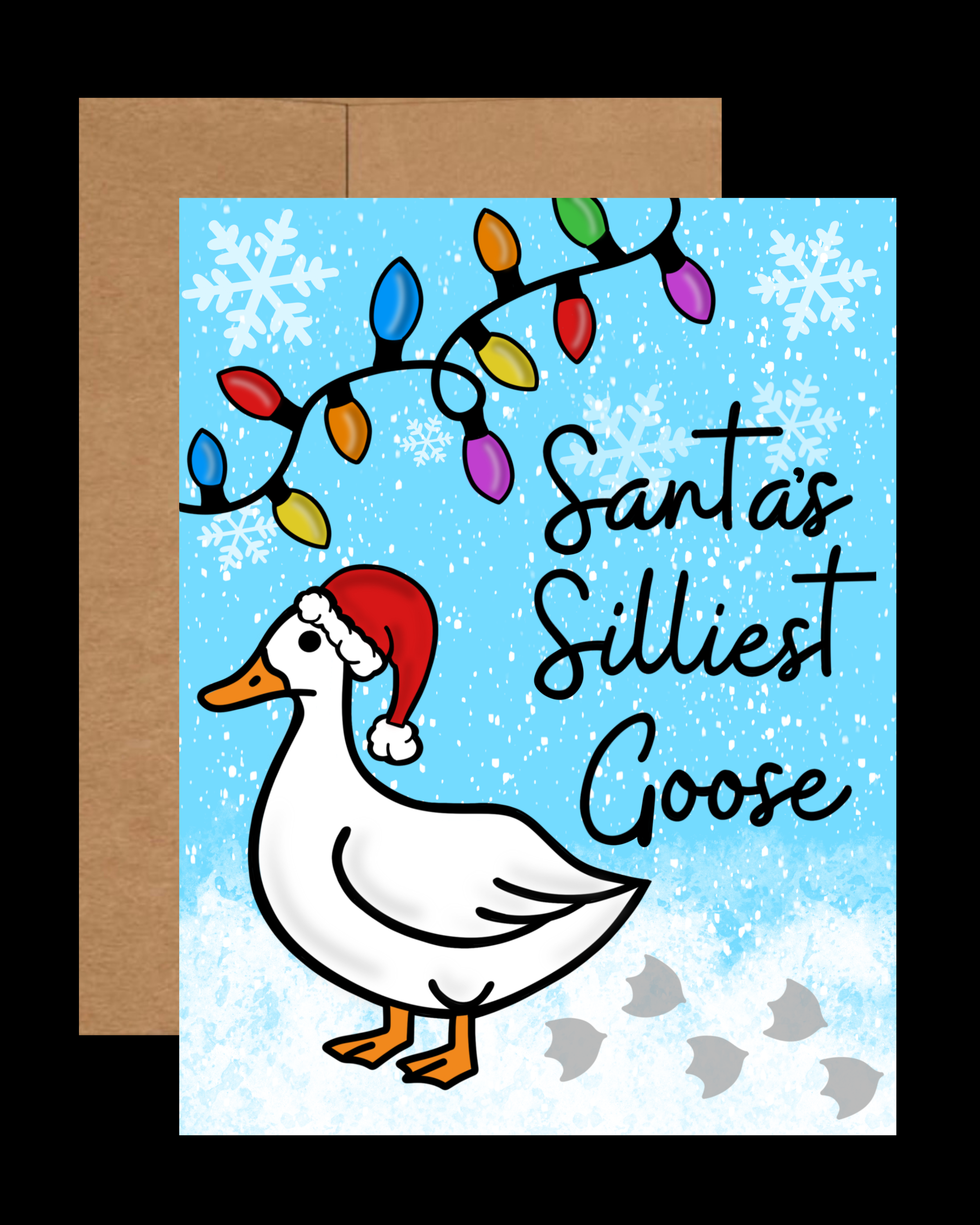 Santa's Silliest Goose Christmas Card