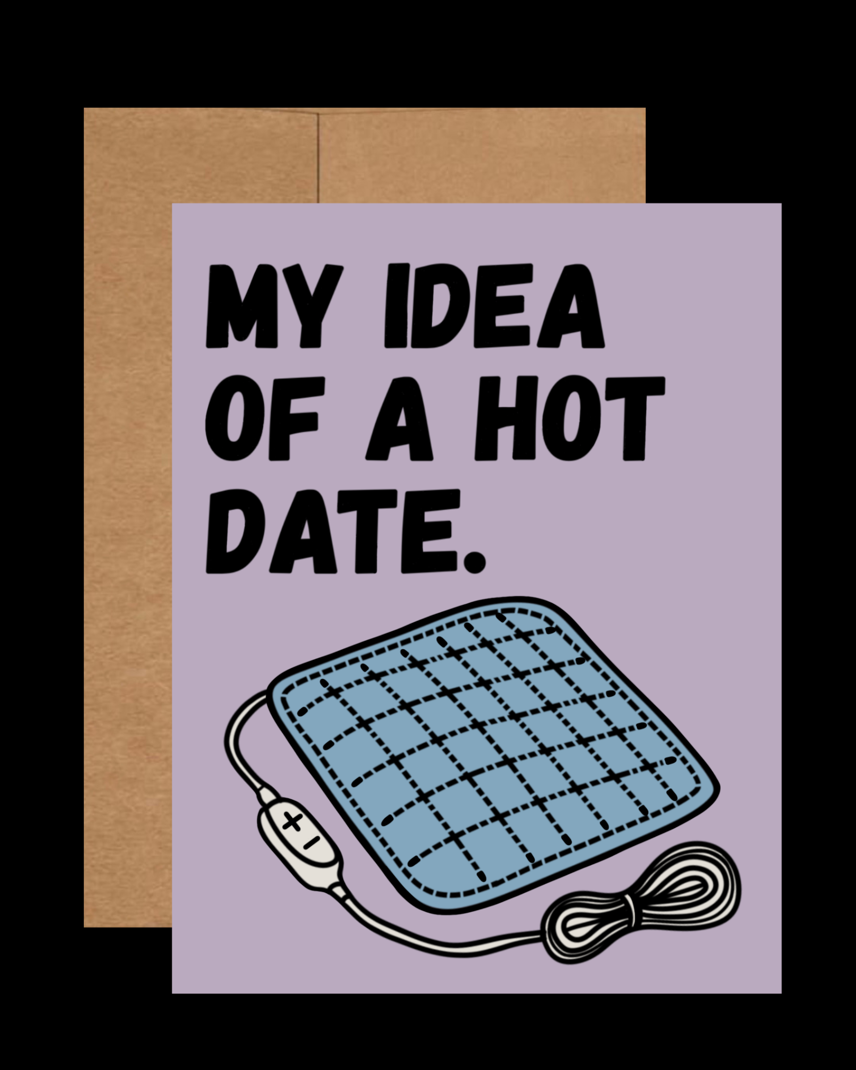 Hot date heating pad card