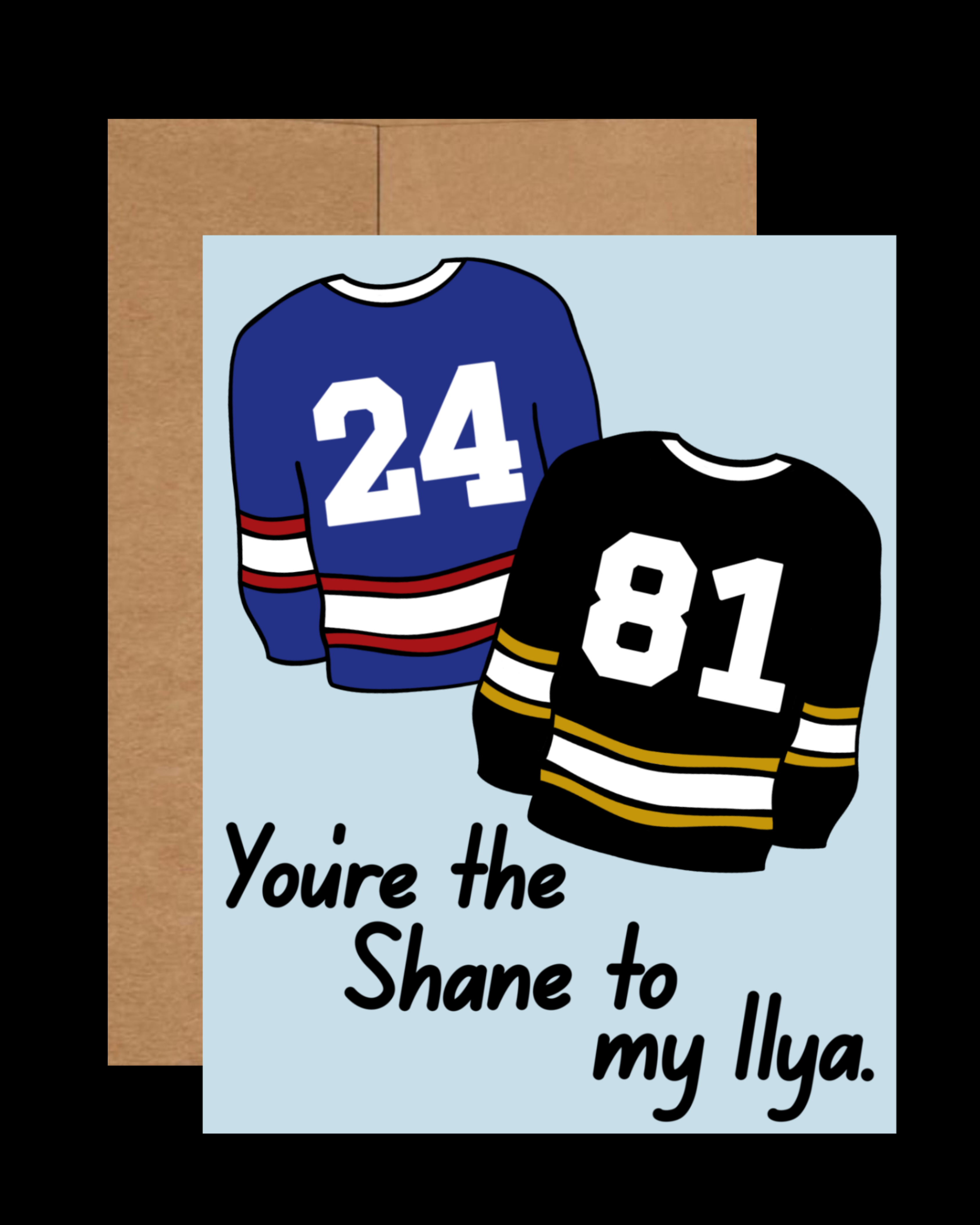 Hockey romance M/M card
