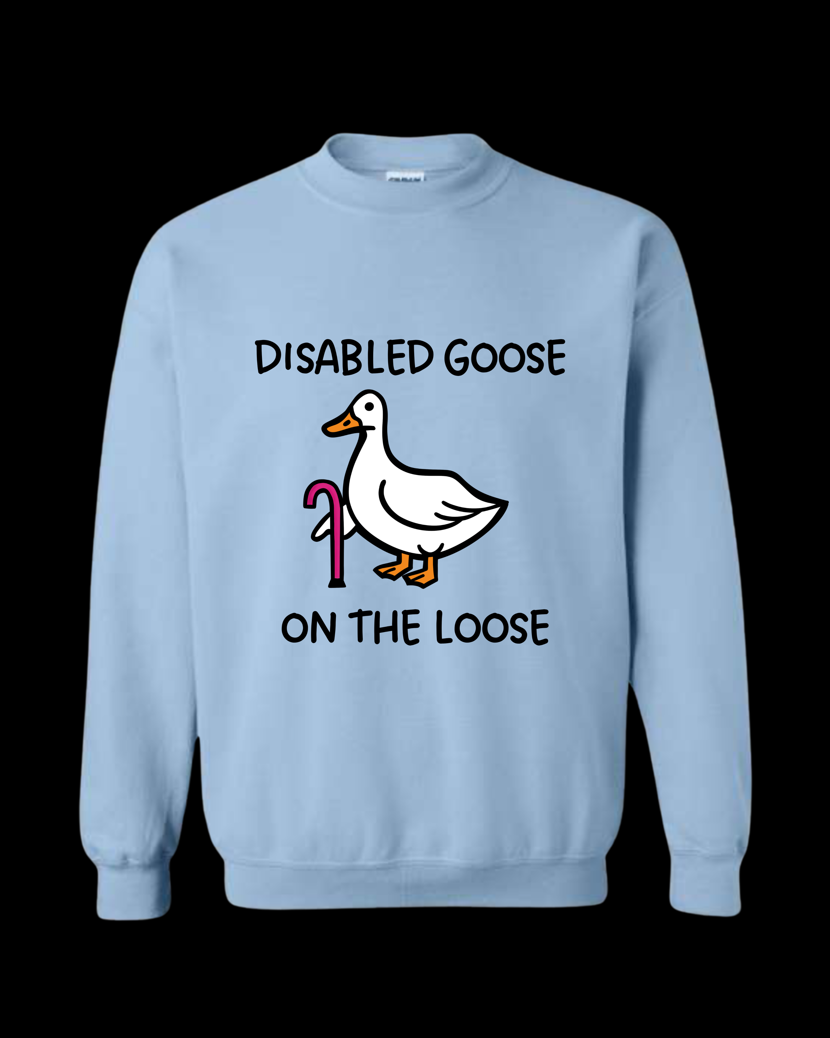 Disabled Goose Baby Blue Crewneck Sweatshirt