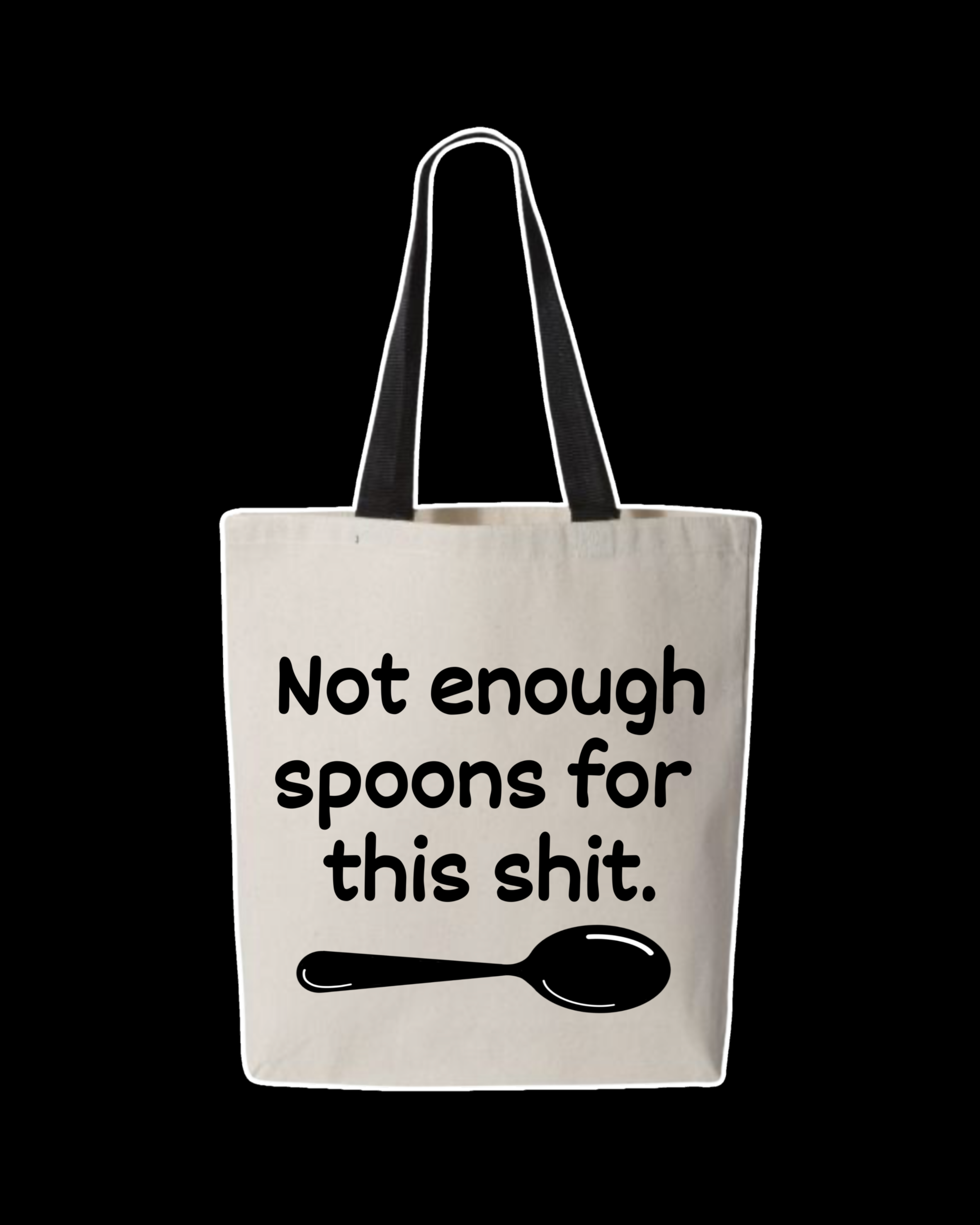 Not Enough Spoons Canvas Tote