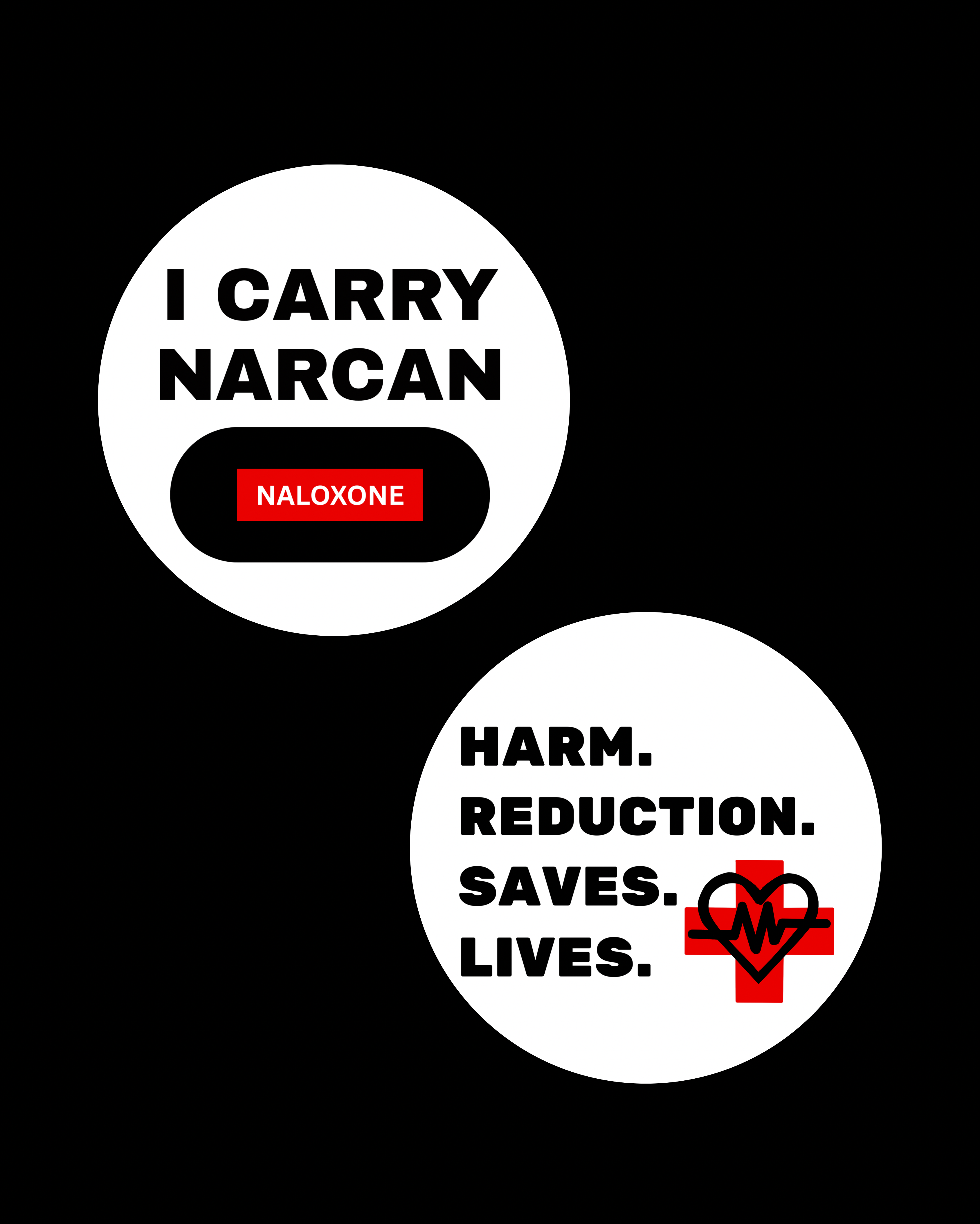 1.5 IN - Narcan / Harm Reduction Button Set (2)