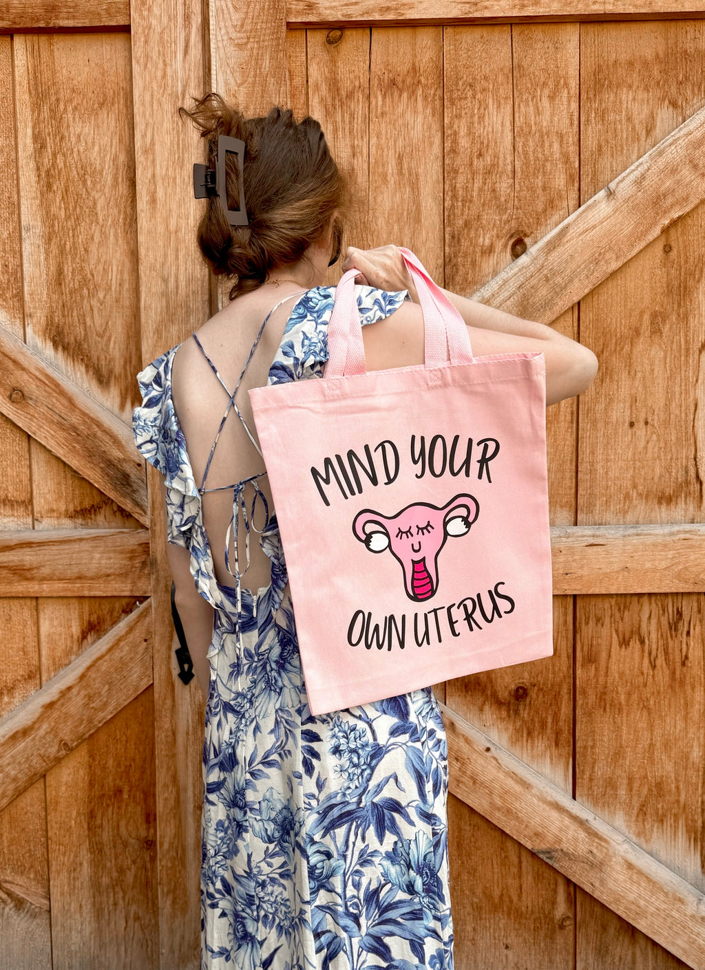 Mind Your Own Uterus Tote Bag