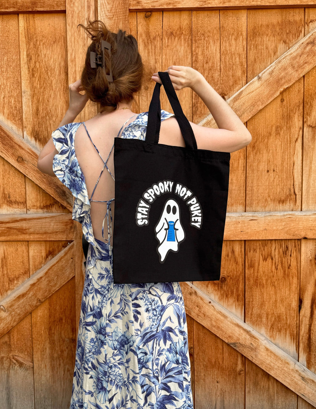 Stay Spooky, Not Pukey Tote Bag