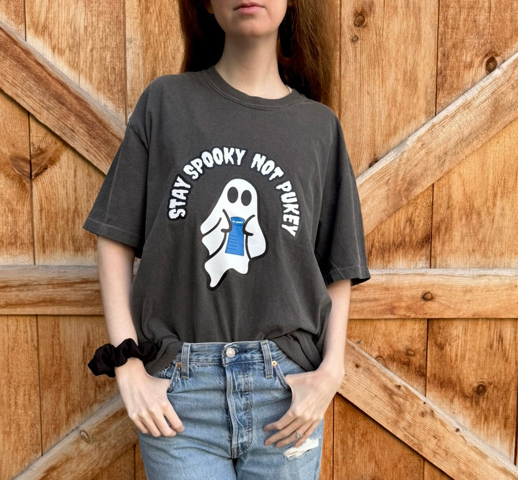 Stay Spooky Not Pukey 100% Cotton T-shirt